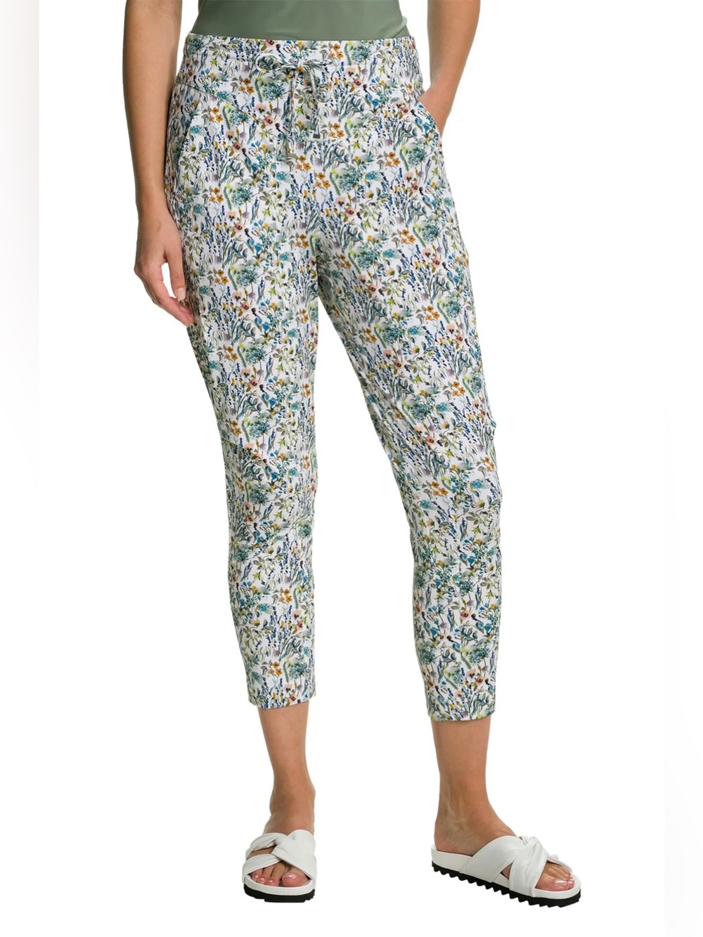 Raffaello Rossi Gira Modern Jogger Pants Floral Casual Women’s Size 8